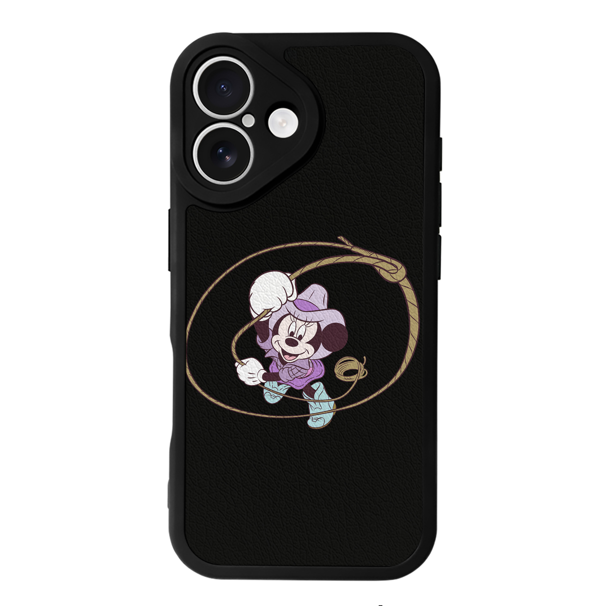 （画像用） ミッキーマウス Mickey Mouse 【iPhone 16シリーズ対応】シリコンスマホケース（レザー調） 材質：シリコン